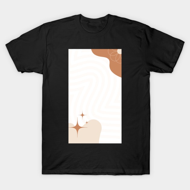 Essence of Simplicity: Aesthetic Abstract Shapes T-Shirt by Noma-Design